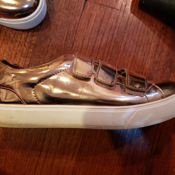 aldo rose gold sneakers